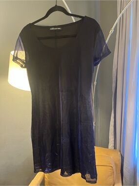 No Boundaries Black Sheer Panel Top